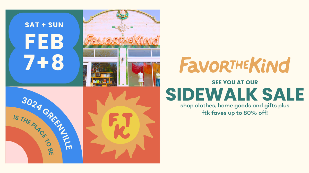 Sidewalk Sale at Favor the Kind