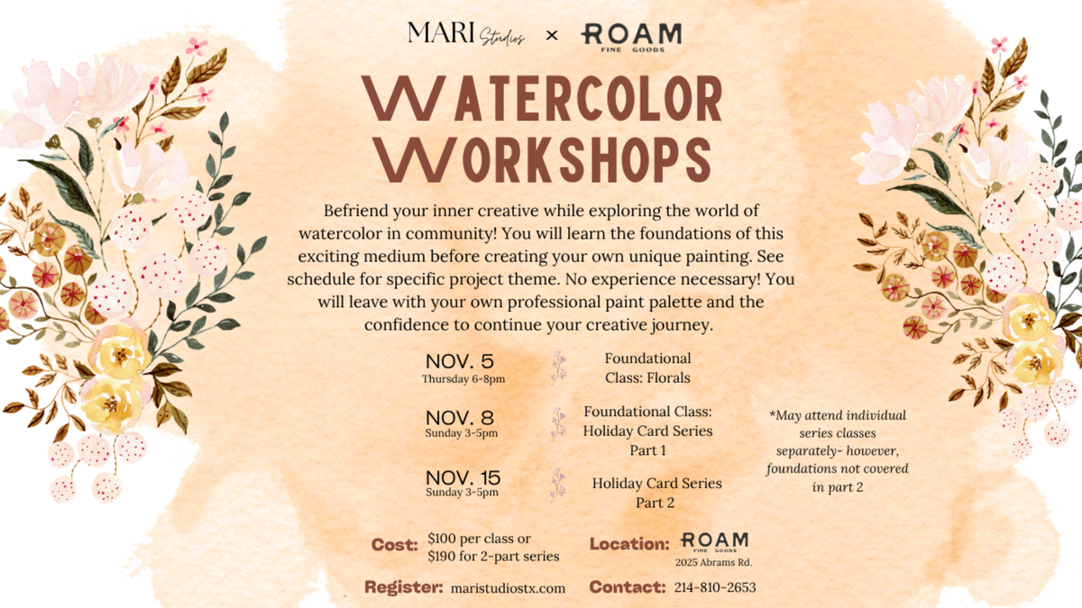 ROAM Watercolor Workshops