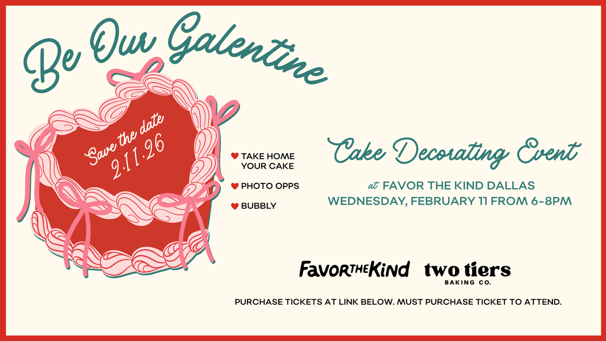 Favor the Kind x Two Tiers Valentine's Day Cake Decorating