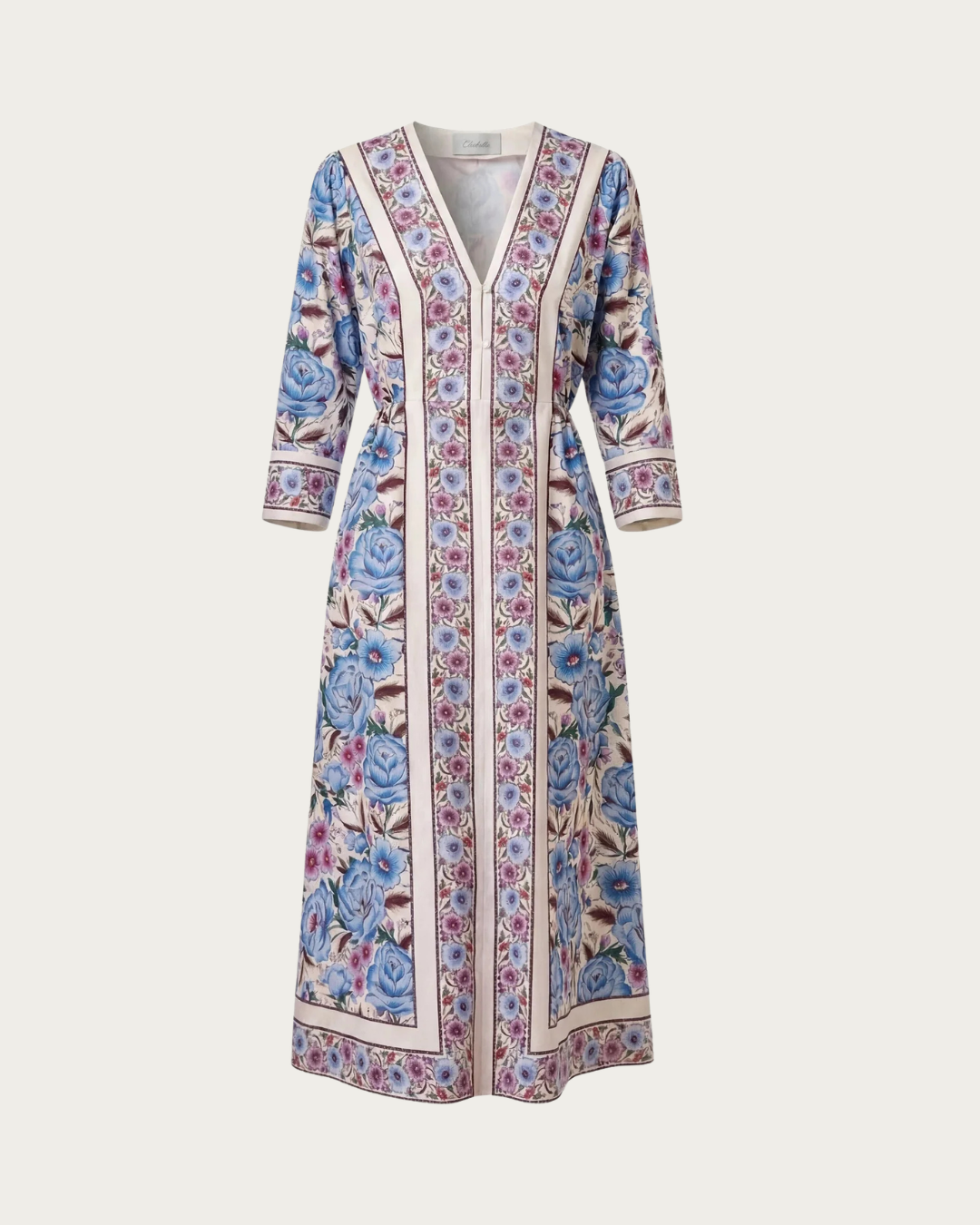Blanche Midi Dress Fluora floral cotton poplin midi dress