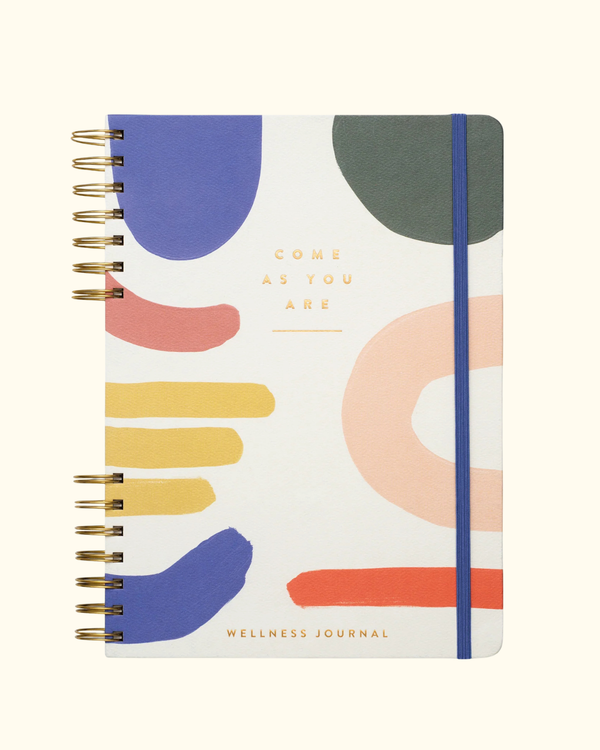 Come As You Are guided wellness journal with colorful abstract cover