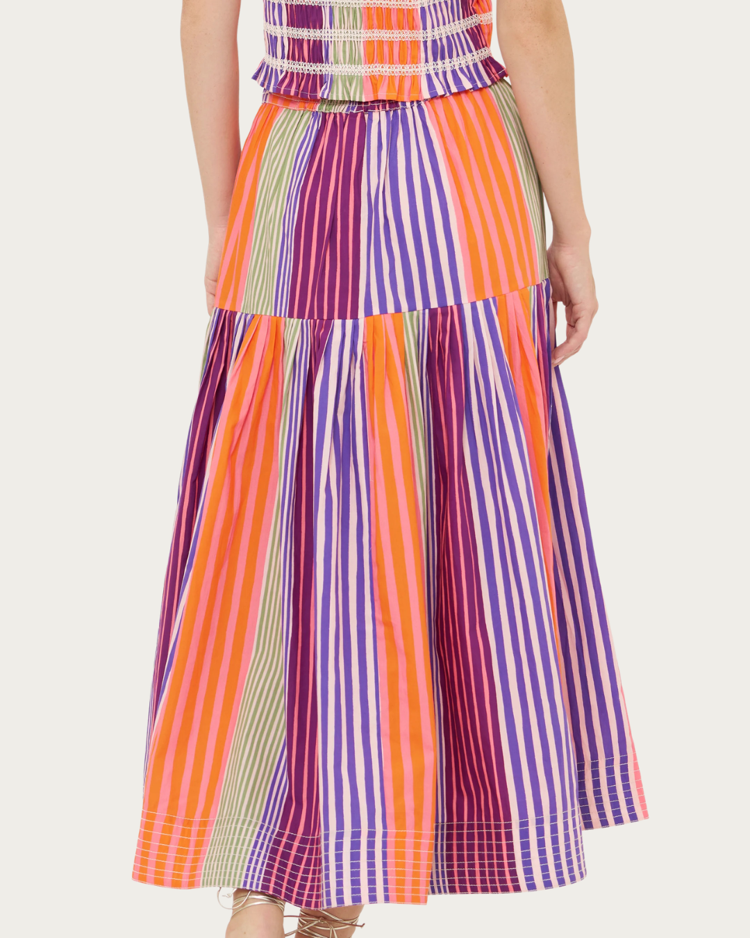 Ginny Skirt Wolcott Multi tiered A-line skirt with matching belt