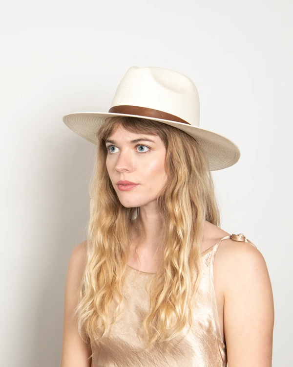 Miguel Toyo Straw Panama Hat Cream OS alternate view