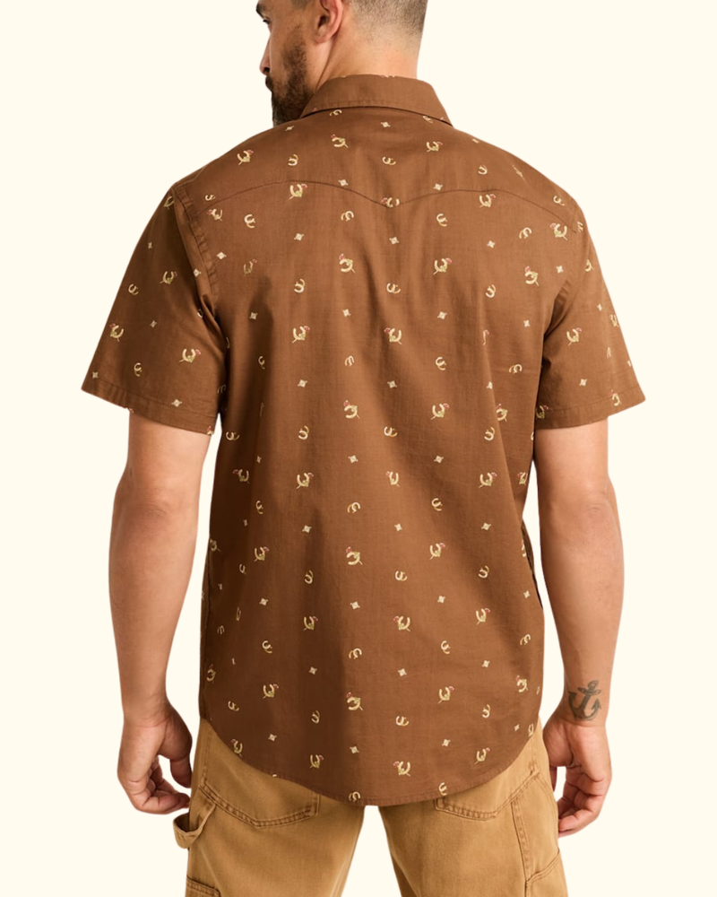 Laramie Shirt SS Horseshoe Brown | Pendleton Men's Shirt