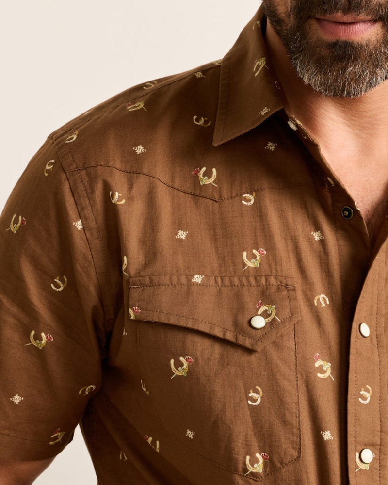 Laramie Shirt SS Horseshoe Brown