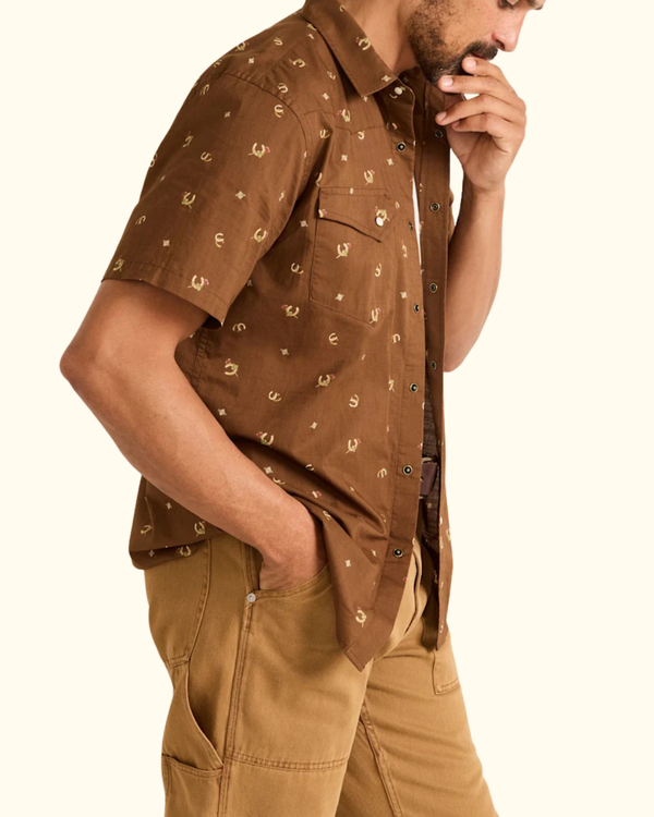 Laramie Shirt SS Horseshoe Brown alternate view