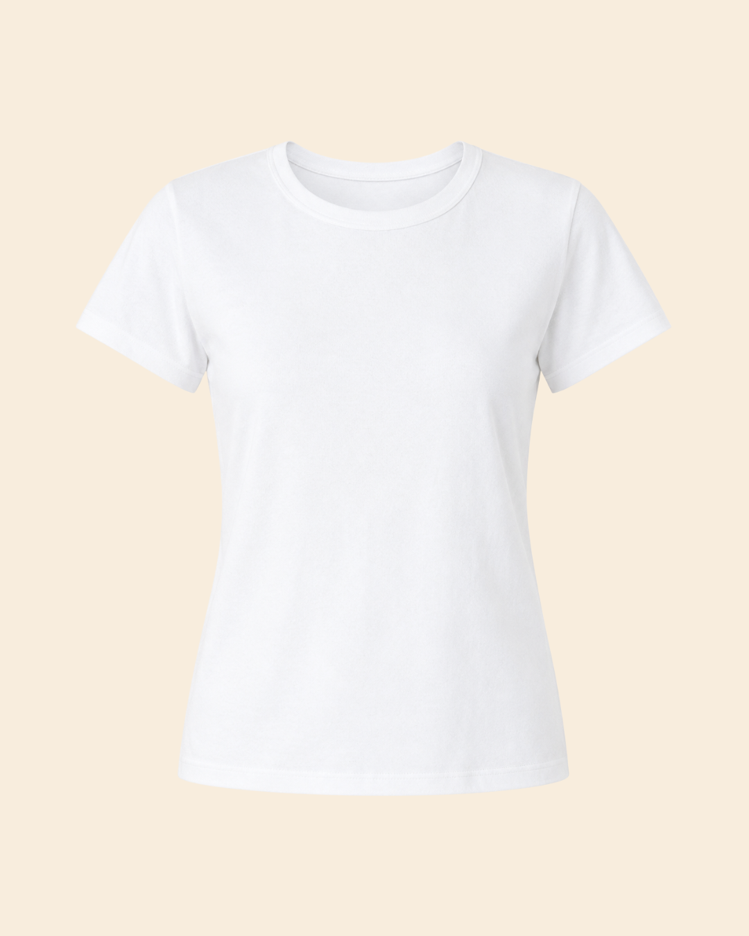 Pointelle Baby Tee in White front view