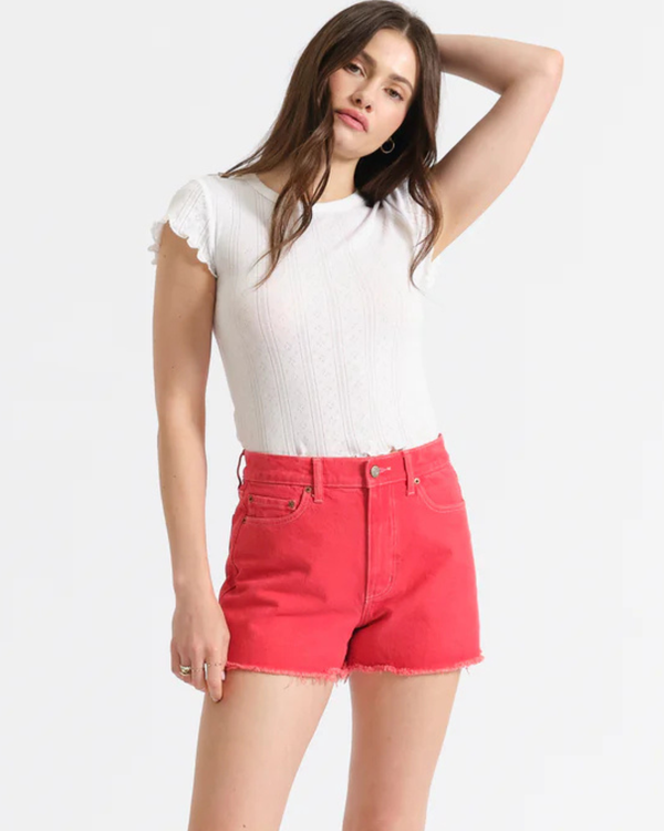 Troublemaker High Rise Shorts Chili Pepper alternate view